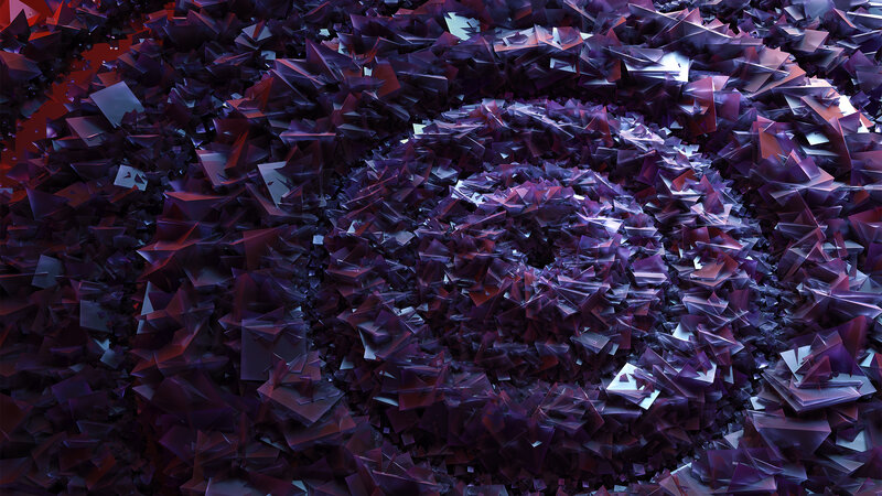 Purple Crystalline Spiral