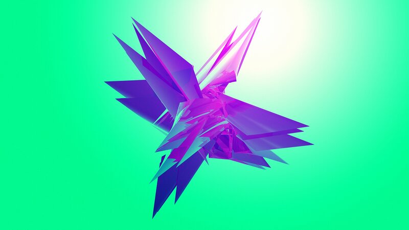 Purple Crystalline Structure — Green