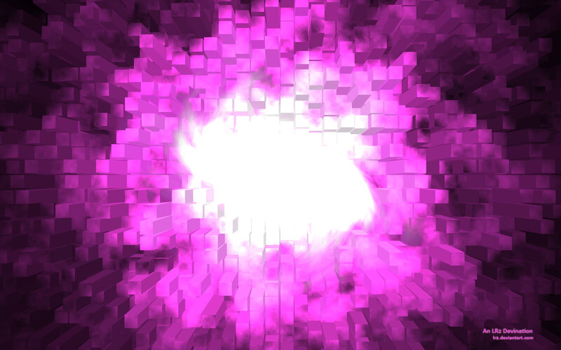 purple cube explosion