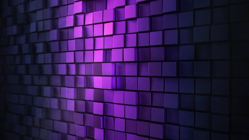 Purple Cube Wall