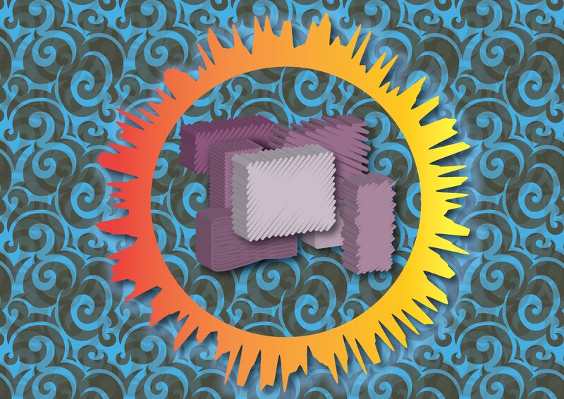 Purple Cubes in Circle