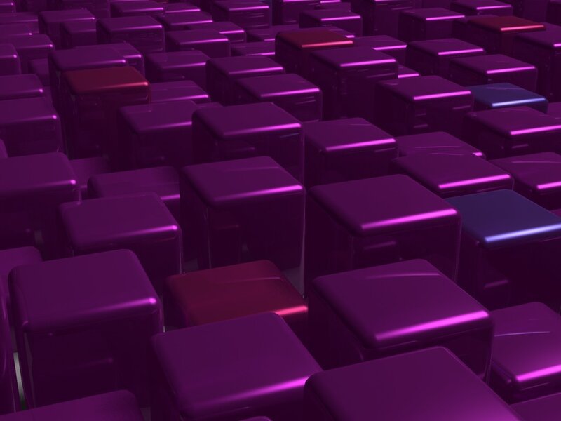 Purple Cubes in Grid