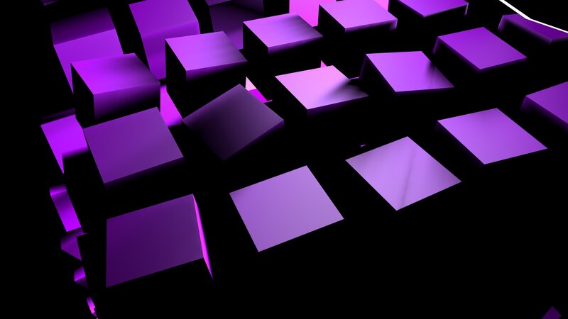 Purple Cubes on Black