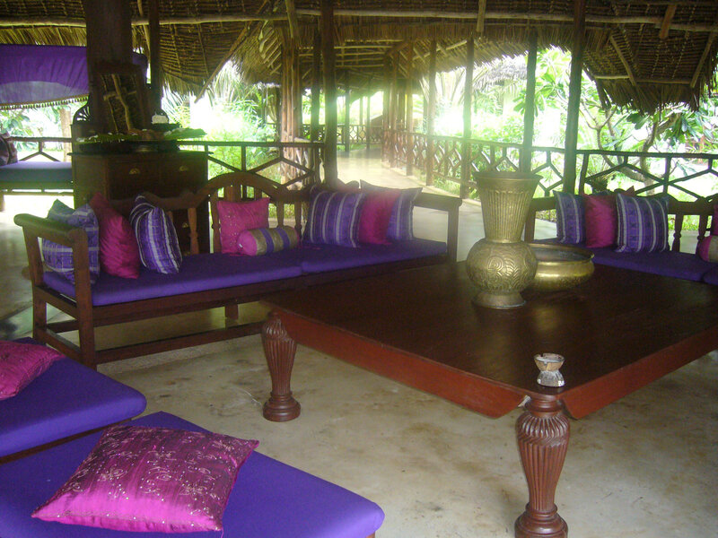 Purple Cushioned Benches