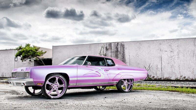 Purple Custom Car — Dramatic, Afternoon