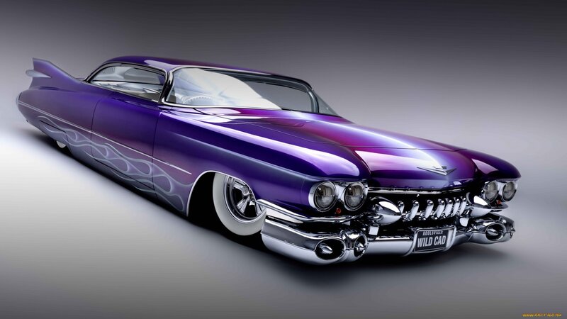 Purple Custom Car — Dramatic, Digital Art, Flame Decals