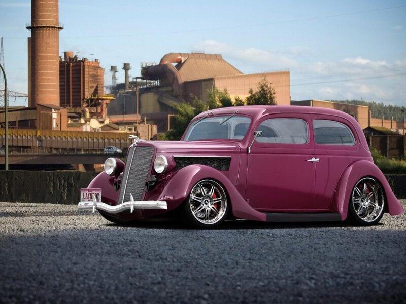 Purple Custom Car — Industrial