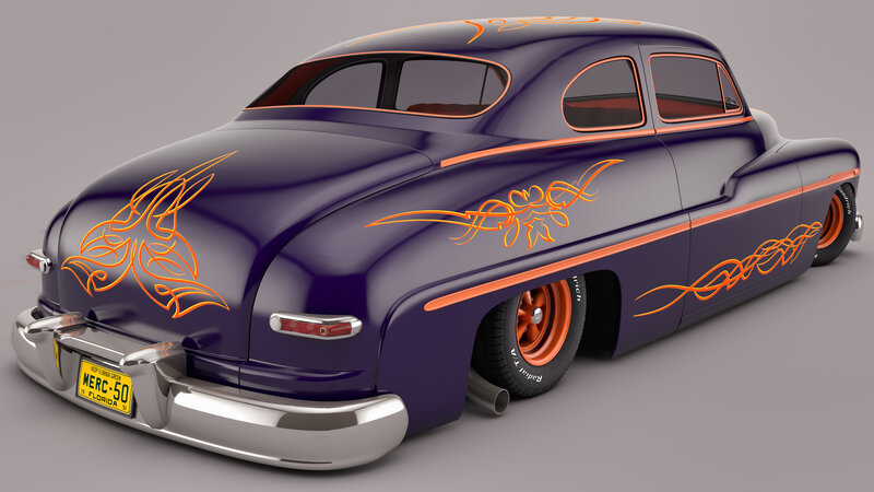 Purple Custom Car — Showcase, 3d Render