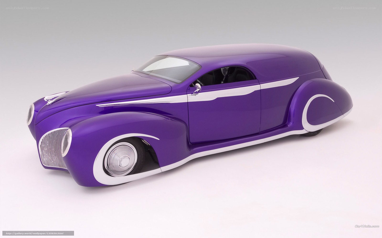 Purple custom hot rod car