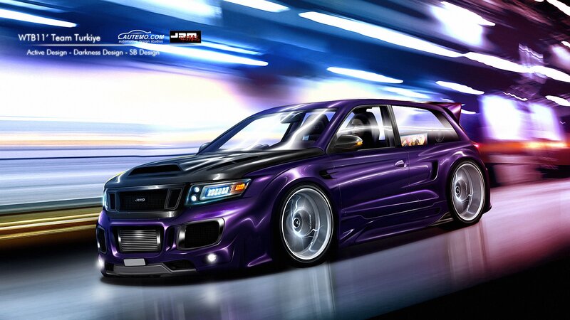 Purple custom Jeep concept