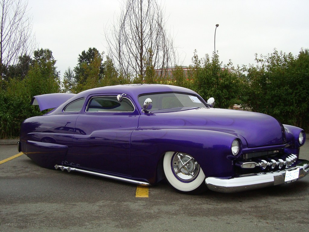 purple custom lowrider car