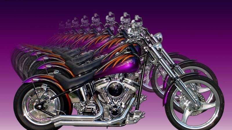 Purple Custom Motorcycles