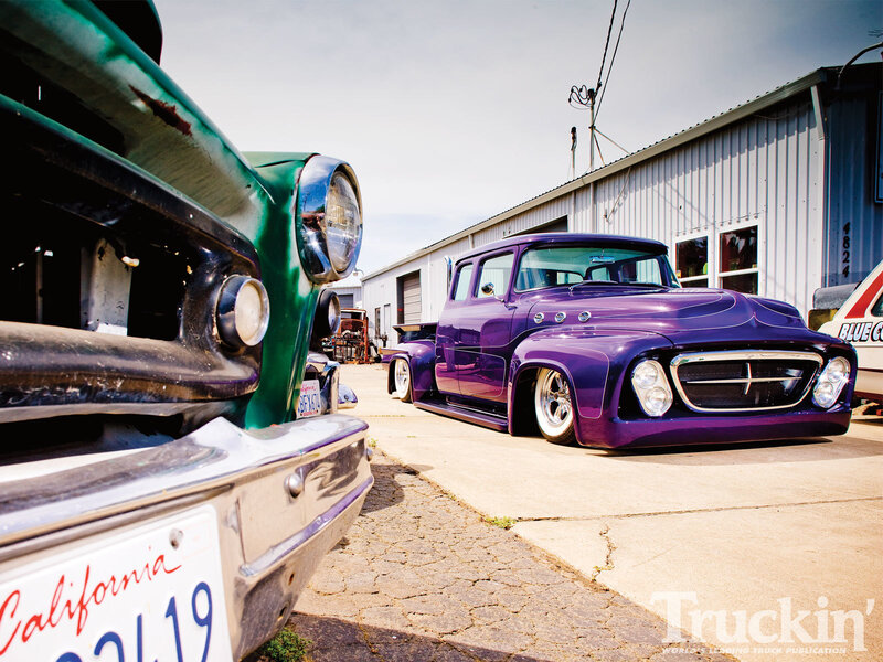 Purple Custom Pickup Truck — Industrial