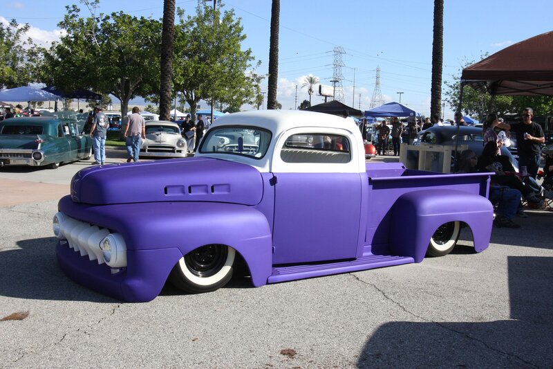 Purple Custom Pickup Truck — Outdoor, Afternoon, Photograph