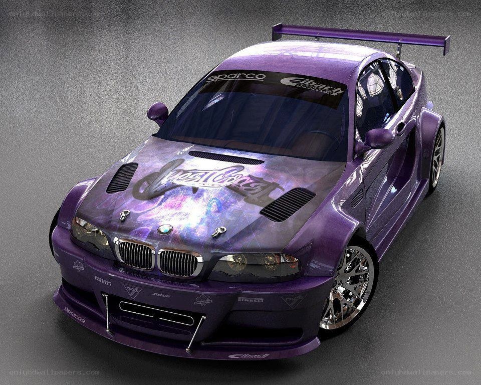 purple custom race car