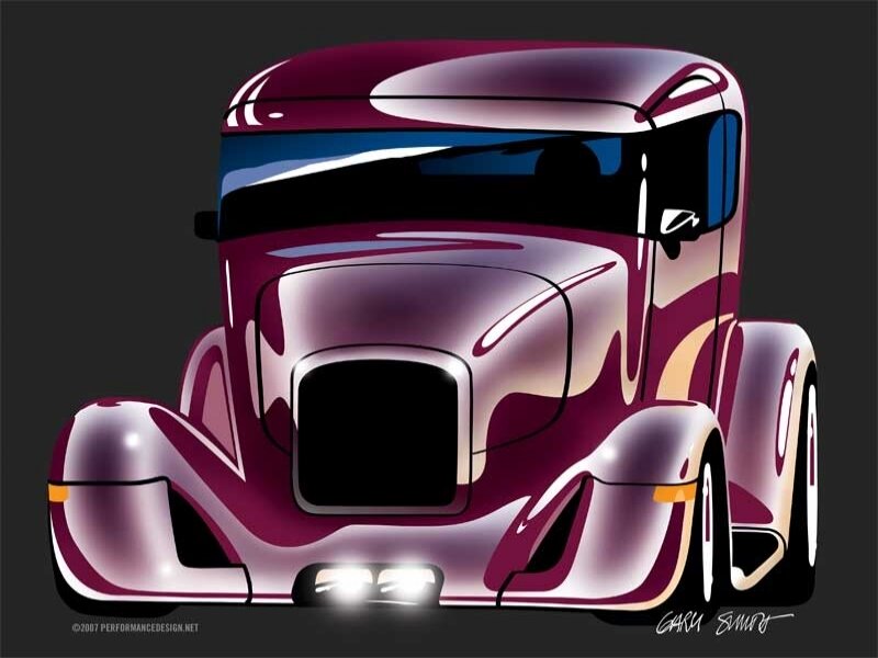 purple custom truck design