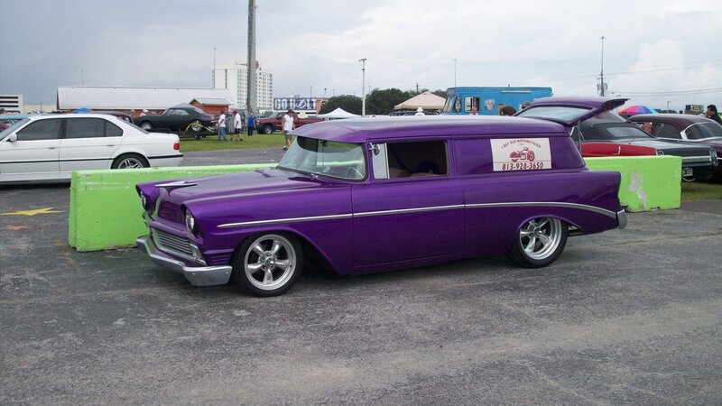 Purple Custom Van — Outdoor, Afternoon