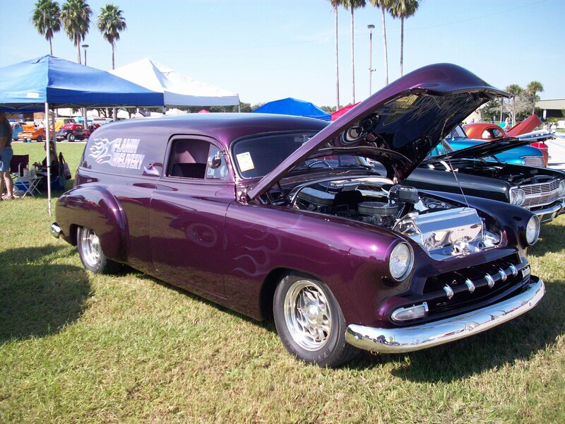 Purple Custom Van — Outdoor
