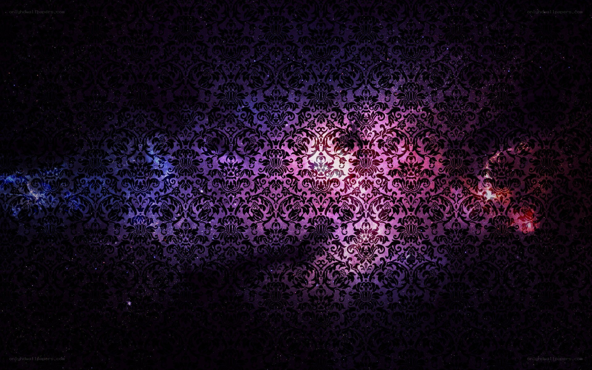 purple damask galaxy wallpaper