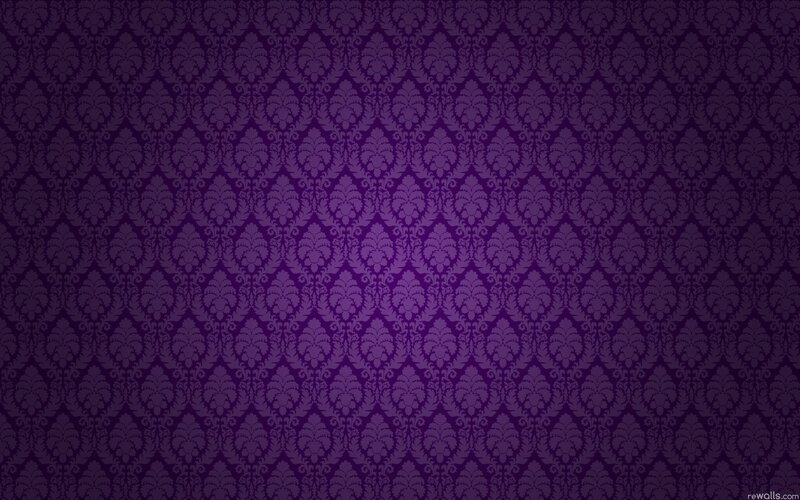 Purple Damask Pattern — Ornate, Vector Art, Texture