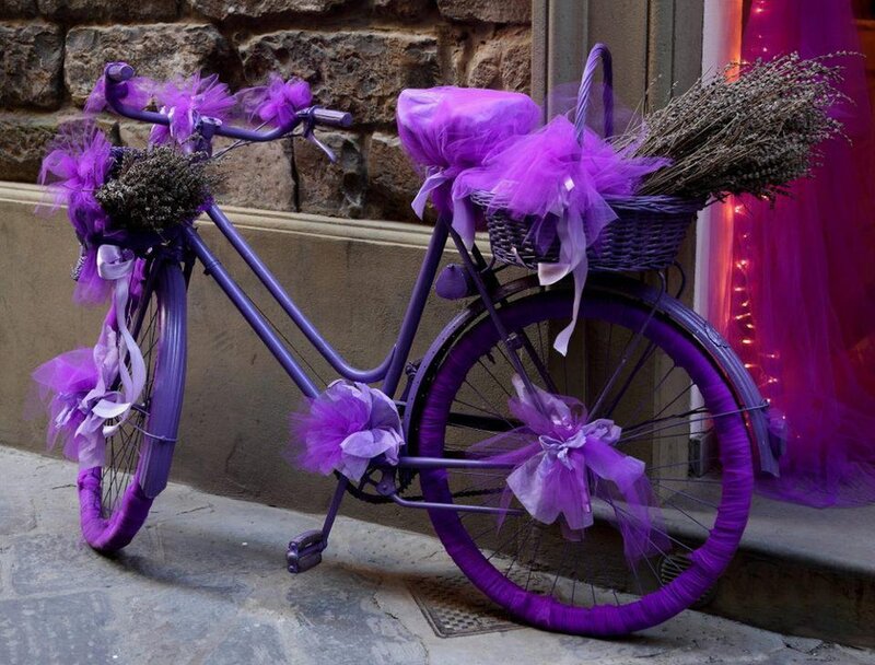 Purple-decorated Bicycle