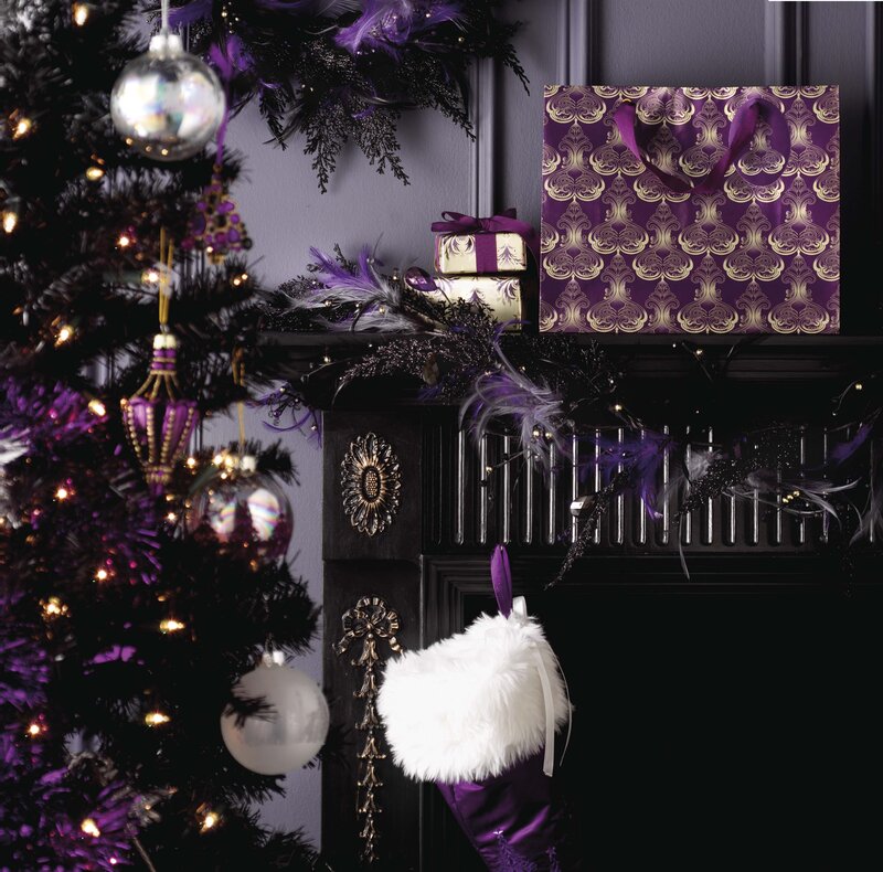 Purple-decorated Christmas Tree — Purple, Festive