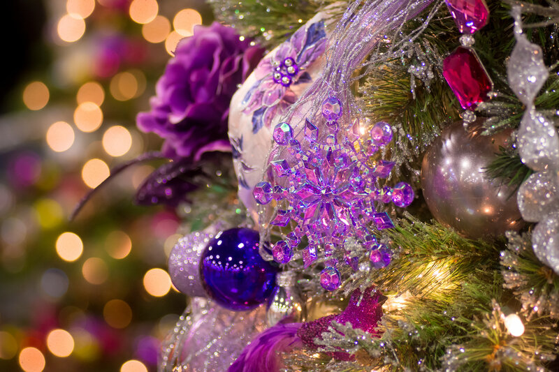 Purple-decorated Christmas Tree — Purple, Festive, Winter