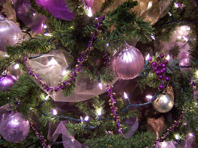 Purple-decorated Christmas Tree