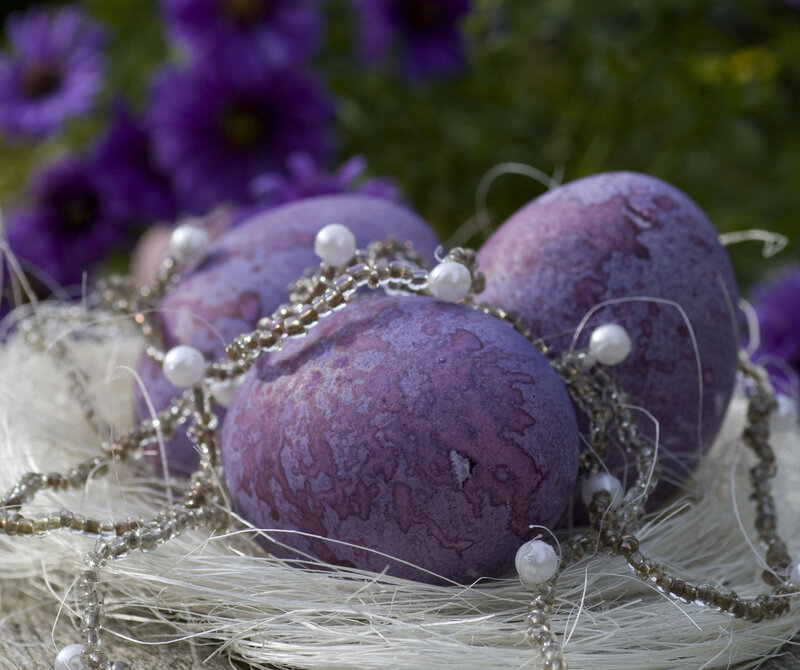 Purple Decorated Eggs