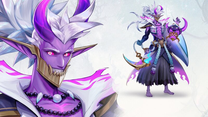 Purple Demon Character — Dramatic, Digital Art