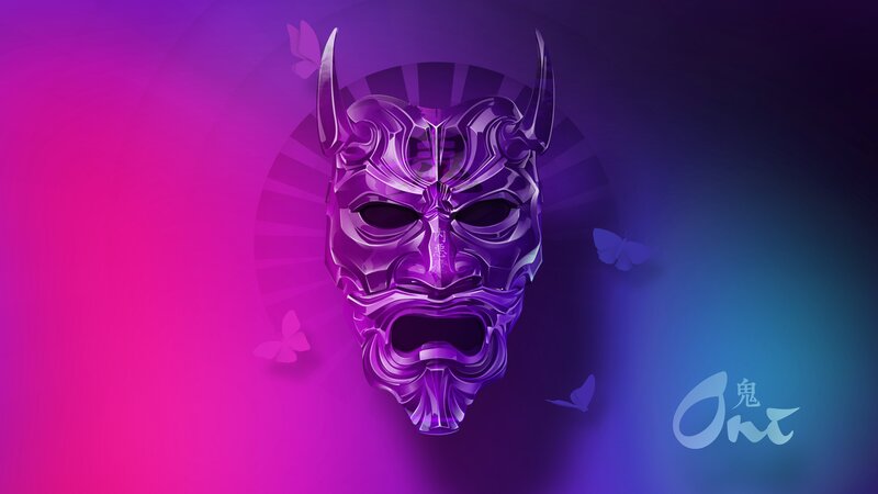 Purple Demon Mask