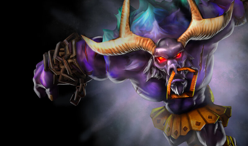 Purple Demon with Horns