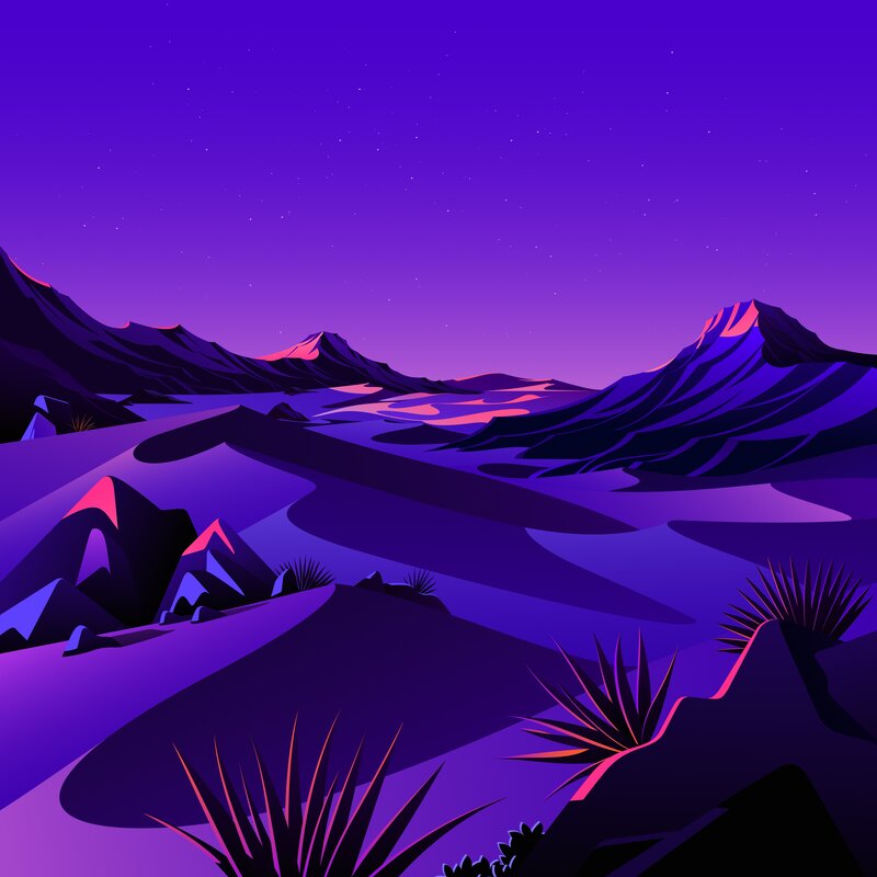 Purple Desert Landscape