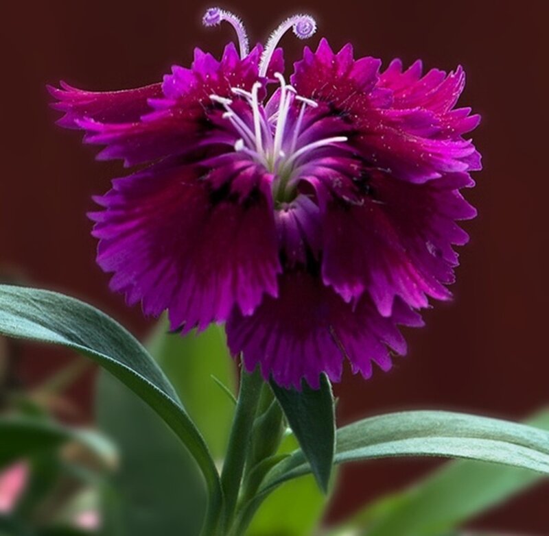 Purple Dianthus Flower — Dramatic