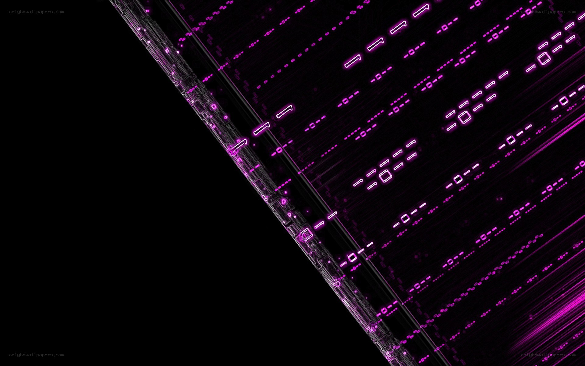 purple digital data stream