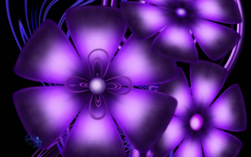 purple digital flowers