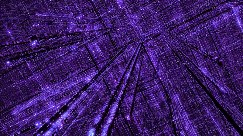 Purple Digital Grid