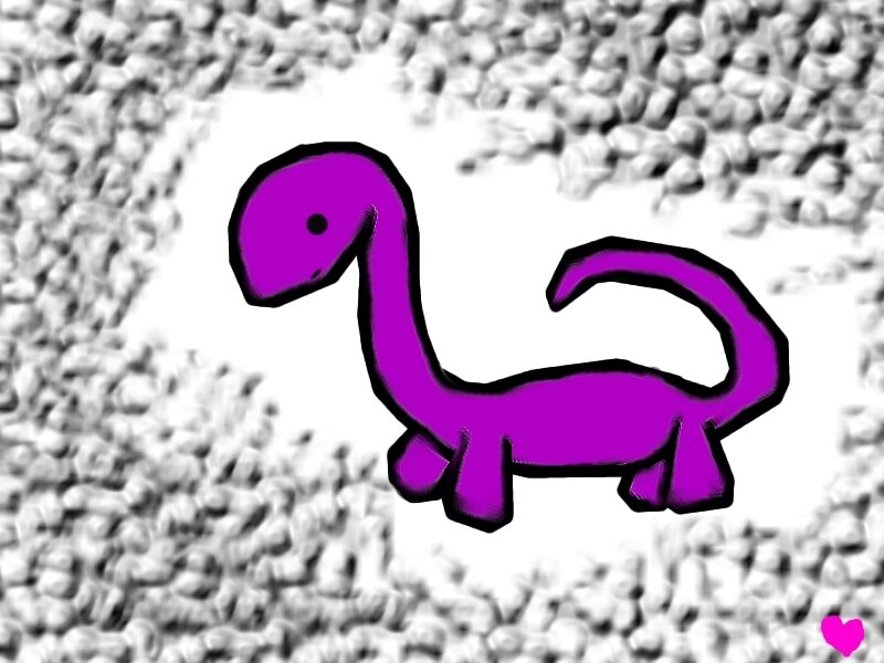 purple dinosaur drawing