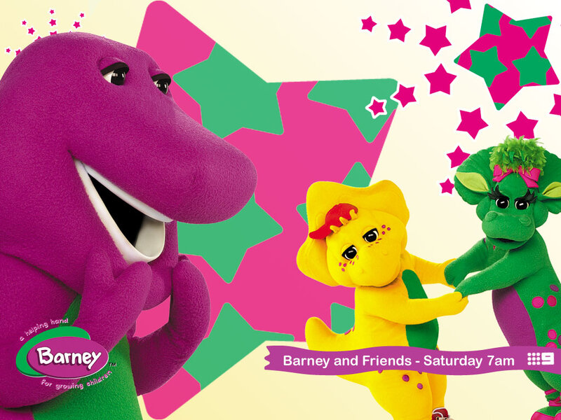 Purple Dinosaur with Friends