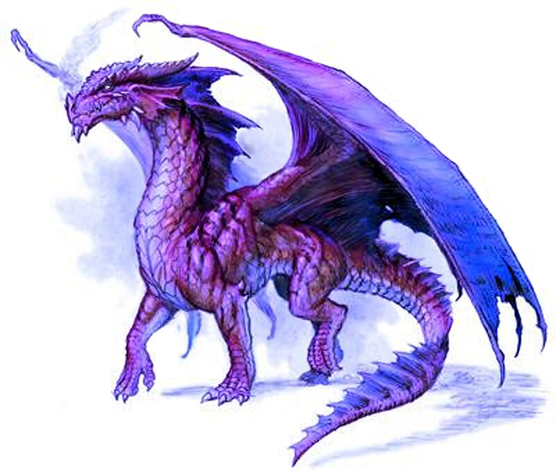 purple dragon creature