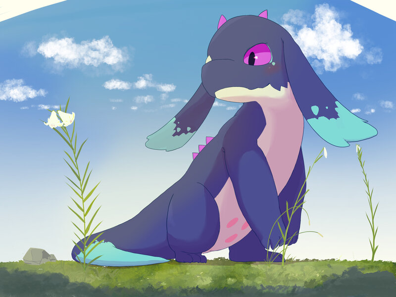 Purple Dragon Creature — Blue