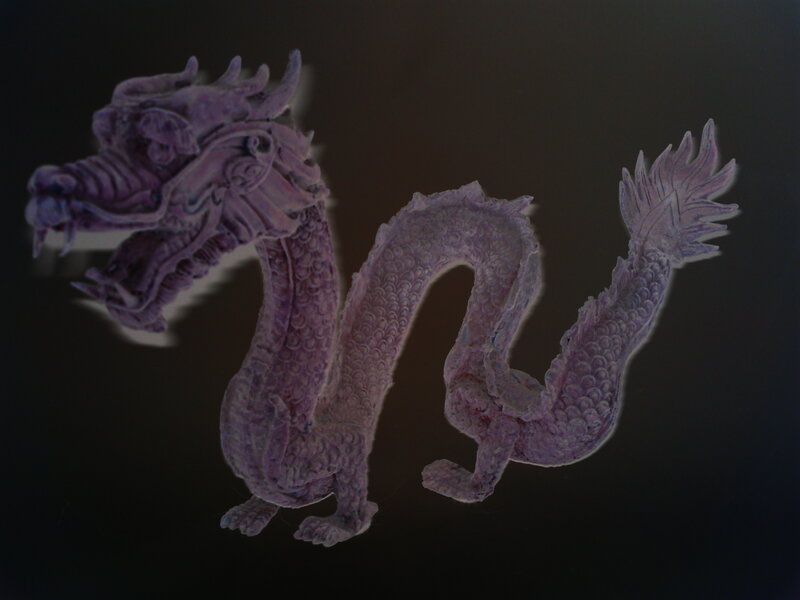 purple dragon figurine