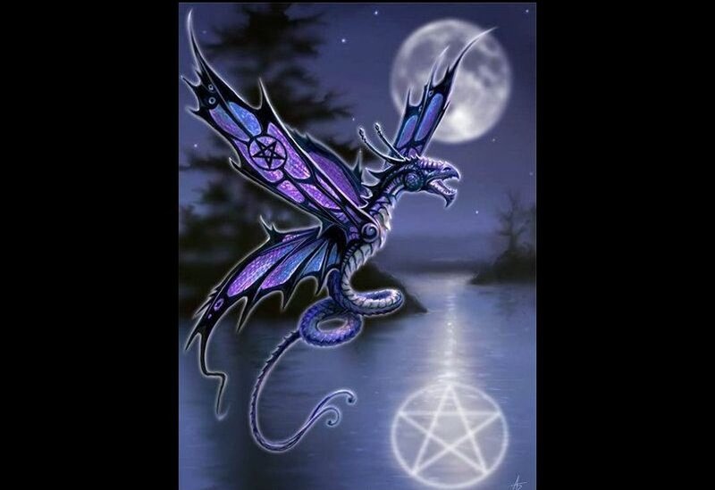 Purple Dragon Flying — Mystical
