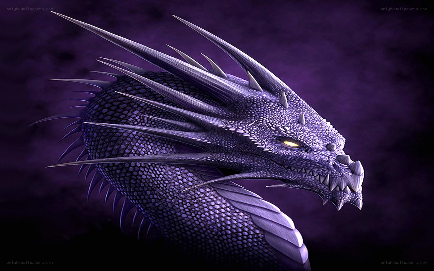 purple dragon head