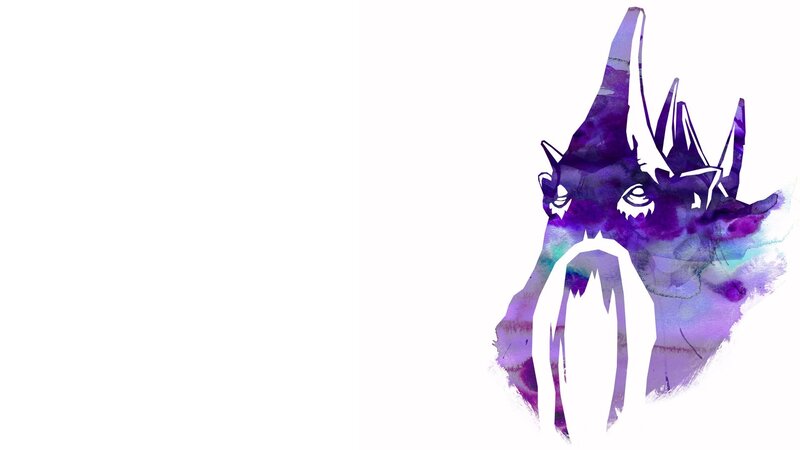 Purple Dragon Head — Dramatic, Digital Art, Horn