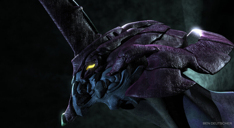Purple Dragon Head — Dramatic, Night