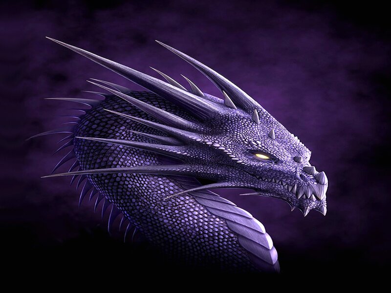 purple dragon head