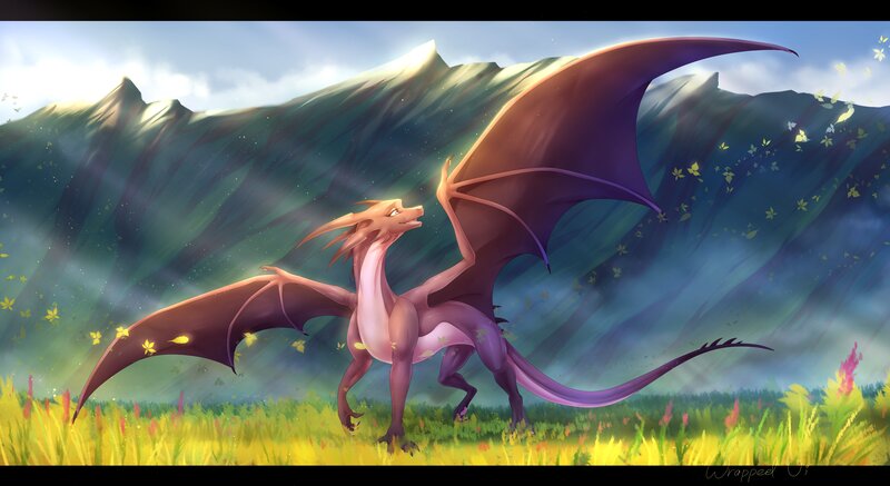 Purple Dragon in Field