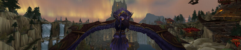 Purple Dragon in Flight — Dramatic