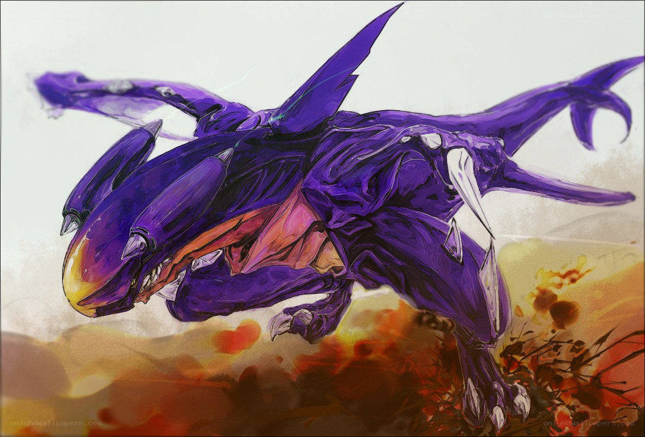 purple dragon in flight